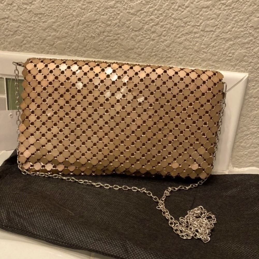 Metallic Clutch Evening Bag. NWT